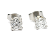 Jewellery - SINGLE STONE EARRING, platinum. brilliant cut diamond 0,40 ct - View 1