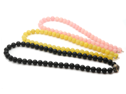 Jewellery - 3 NECKLACES + 1 CLASP, 10 mm stone beads - View 2