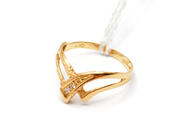 Jewellery, Ring 18K Ø17 1,8g, with 2 small diamonds, in auction: Pawn – Tuesday 17 June 2014