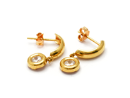 Jewellery, Earrings, one pair 18K 1,3g with stones, in auction: Pawn – Tuesday 17 June 2014