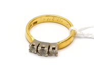 Jewellery, Ring 23K 5,5g Ø17 engraved , with stones, in auction: Pawn – Monday 1 December 2014