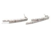 Jewellery, Earrings white gold 18K 5,6g with stones, in auction: Pawn – Tuesday 21 April 2015