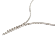 Jewellery, Necklace white gold 18K 16,7g 44cm with stones, in auction: Pawn – Tuesday 21 April 2015
