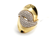 Jewellery, Ring 14K 8,6g Ø17½ with stones, in auction: Pawn – Tuesday 21 April 2015