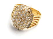 Jewellery, Ring 21K 6,9g, skew with stones, in auction: Pawn – Tuesday 21 April 2015