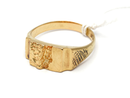 Jewellery, Signet ring 18K 7,2g Ø22 , in auction: Pawn – Tuesday 28 July 2015