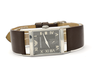 Watches, Emporio Armani men´s wristwatch ref. AR0247 steel quartz scratched crystal with leather strap not original, in auction: Pawn – Tuesday 18 August 2015