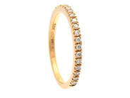 Jewellery, ETERNITY RING, 18K gold with 19 brilliant cut diamonds 0,19 ctw TW(G)/VS size 16,25 mm, in auction: Modern – Saturday 16 January 2021