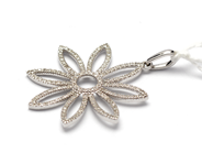 Jewellery, Pendant 18K white gold 4,3g, with diamonds 167xca 0,005ct (1 missing) , in auction: Pawn – Tuesday 10 November 2015