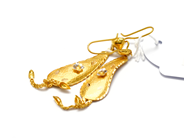 Jewellery, Earrings one pair 21K 3,5g damaged, in auction: Pawn – Tuesday 10 November 2015