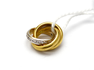 Jewellery, Pendant 18K 1,9g with diamonds 4xca0,005ct , in auction: Pawn – Tuesday 10 November 2015