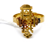 Lot, Ring 18K adjustable, discoloured Ø17-18 3,1g, in auction: Pawn – Tuesday 10 November 2015