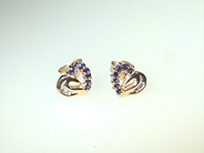 Jewellery, EARRINGS, 14K with blue sapphire and diamonds, in auction: Modern – Saturday 4 November 2000