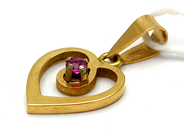 Jewellery, Pendant with stone 18K Brv 1,3g, in auction: Pawn – Tuesday 24 May 2016