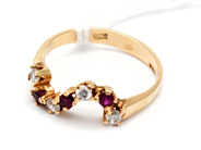 Jewellery - Ring 18K 2,7g Ø17¾, with stones - View 1