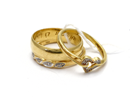 Lot - Lot of gold 18K 7,0g engraved, damaged - View 1