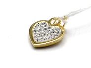 Jewellery, Pendant 18K 0,6g Heart with stones , in auction: Pawn – Tuesday 19 July 2016