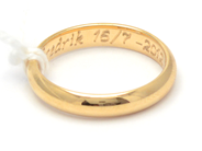 Jewellery, Ring 18K 3,6g Ø16½ engraved, in auction: Pawn – Tuesday 27 September 2016