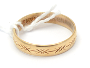 Jewellery, Ring 18K 2,3g Ø17½ engraving, in auction: Pawn – Tuesday 27 September 2016