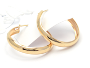 Jewellery, Earrings one pair 18K 2,0g Ø37mm, in auction: Pawn – Tuesday 27 September 2016