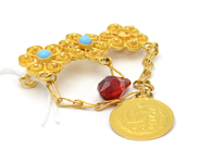 Jewellery, Brooch 18K 7,0g with stones (a stone missing), in auction: Pawn – Tuesday 27 September 2016
