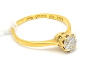 Lot, Ring 23K 2,2g Ø16½ with stone, skew, in auction: Pawn – Tuesday 27 September 2016
