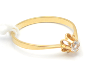 Jewellery, Ring 14K 1,0gØ16 with stone, engraving, in auction: Pawn – Tuesday 27 September 2016