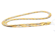 Jewellery, Necklace three-coloured 18K 14,2g 45cm, in auction: Pawn – Tuesday 27 September 2016
