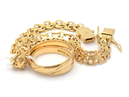 Lot, Lot of gold 18K 21,6g engraving/broken, in auction: Pawn – Tuesday 27 September 2016