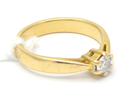 Jewellery, Ring 18K 2,9g Ø14¾ with diamond 1x0,19ct, engraving, in auction: Pawn – Tuesday 27 September 2016