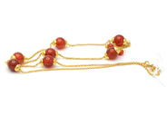 Jewellery, Necklace 18K 10,2g 44cm with stones, in auction: Pawn – Tuesday 27 September 2016