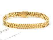 Jewellery, Bracelet "fishbone" 18K25,5g 18cm, in auction: Pawn – Tuesday 27 September 2016
