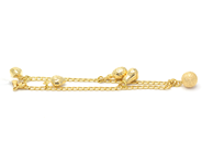 Jewellery, Bracelet 18K 4,8g 19cm with five charms, in auction: Pawn – Tuesday 27 September 2016