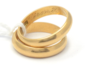 Lot, Lot of gold 18K 7,5g engraving, in auction: Pawn – Tuesday 27 September 2016