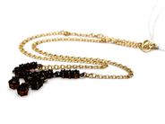 Jewellery, Necklace Bismarck 18K brv 8,7g with pendant in silver and red stones, in auction: Pawn – Tuesday 27 September 2016