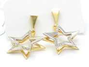 Jewellery, Earrings one pair double-dyed 18K 4,5g with stones, in auction: Pawn – Tuesday 27 September 2016