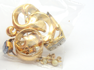 Lot, Lot of gold 18K 22,9g with defect pearls and stones, engraved and defect, in auction: Pawn – Tuesday 27 September 2016
