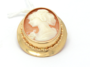Jewellery, Pendant/Brooch 18K 4,1g with cameo, in auction: Pawn – Tuesday 27 September 2016