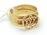 Lot, Ring 14K 4,5g, engraved and skew, in auction: Pawn – Tuesday 27 September 2016