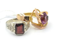 Lot, Lot of gold 14K 8,2g with stones, skew, in auction: Pawn – Tuesday 27 September 2016