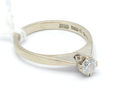 Jewellery, Ring white gold 18K 3,4g Ø17½ with diamond 1xca0,36ct, in auction: Pawn – Tuesday 27 September 2016