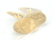Lot, Cufflinks 1 pair 18K 7,8g, engraved, in auction: Pawn – Tuesday 27 September 2016