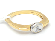 Lot, Ring 18K 3,6g Ø16¾ with diamond 1xca0,03ct, worn, in auction: Pawn – Tuesday 27 September 2016