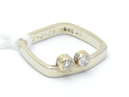 Lot, Ring white gold 14K 3,1g Ø15¾ with gammelslipade diamonds 1xca0,10ct and 1xca0,07ct, engraved, in auction: Pawn – Tuesday 27 September 2016