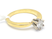 Lot, Ring double-dyed 18K 5,4g Ø17¾ with diamond 1xca0,55ct, some skew, in auction: Pawn – Tuesday 27 September 2016