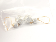 Lot - Earrings 1 pair 18K 3g with stones, skew pushback - View 1