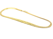 Lot - Necklace graduated "curb" 18K 24,1g 44,5cm, dented and skew - View 1