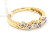 Jewellery - Ring 18K Ø18¾ 4g with diamonds 36xca0,005ct - View 1