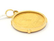 Lot, Pendant with coin similar items 21K 43,5g, in auction: Pawn – Tuesday 27 September 2016