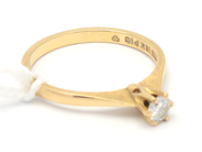Jewellery, Ring 18K 2,1g Ø16¾ with diamond 1xca0,18ct, in auction: Pawn – Tuesday 27 September 2016